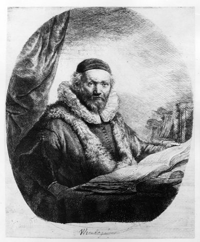 Jan Uytenbogaert, Prediger der Remonstranten, 1635 von Rembrandt van Rijn